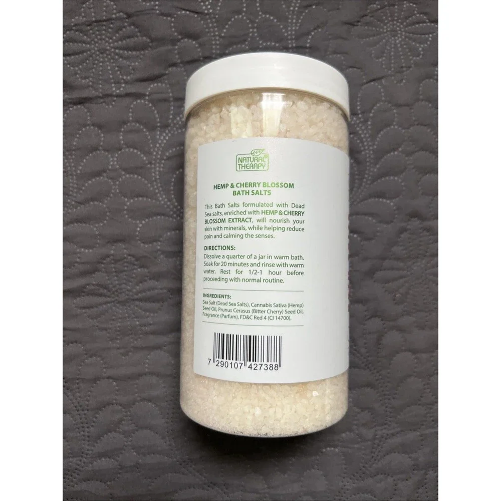 Natural Therapy Pure Hemp + Cherry Blossom Spa Soak Mineral Bath Salts (37oz)